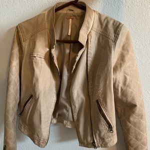 FREE PEOPLE FAUX LEATHER JACKET